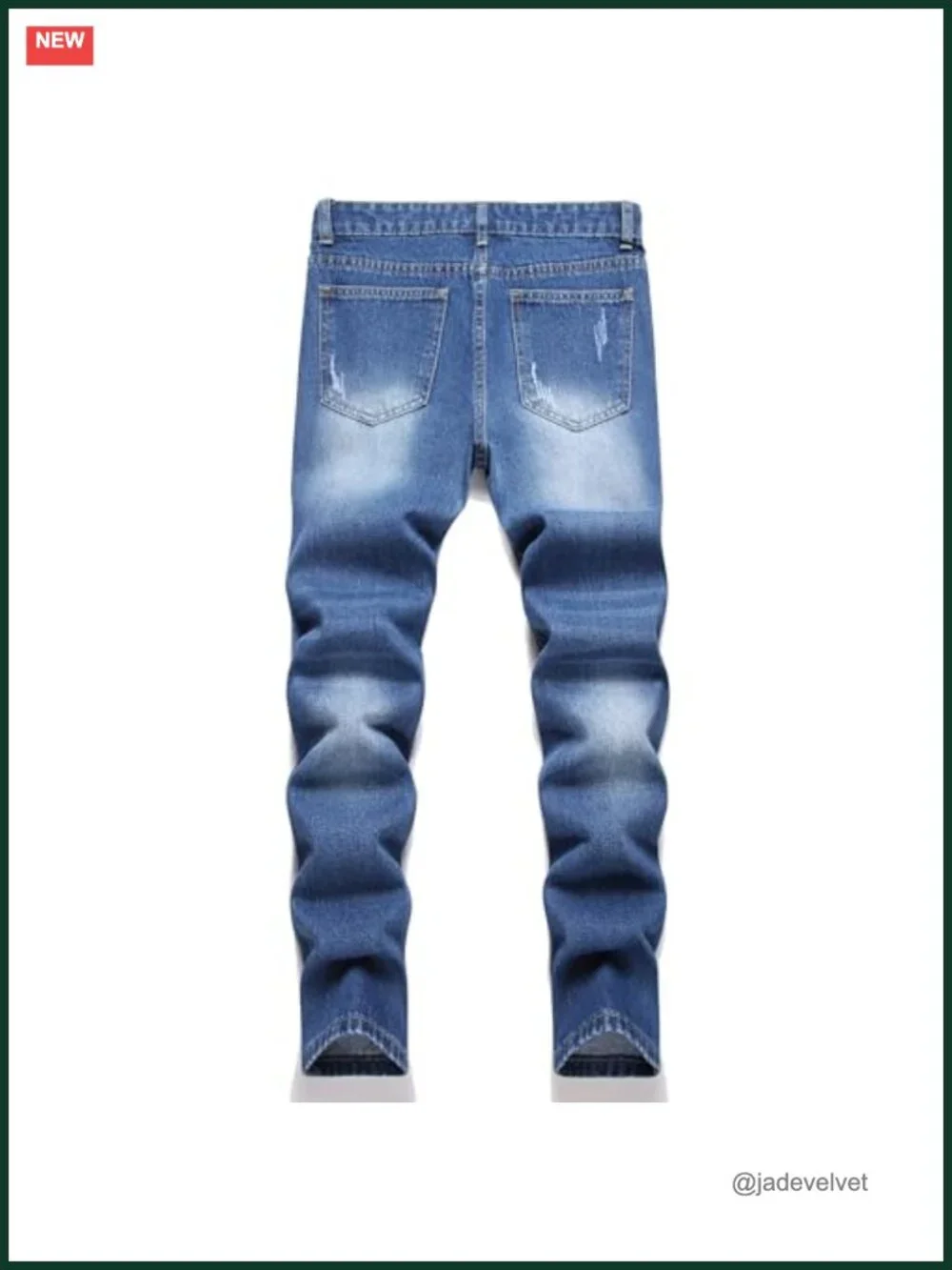 Boys Skinny Jeans Stretch Fit Denim Pants Distressed Ripped